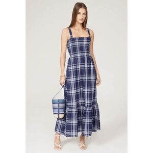 Hill House Blue Plaid Anjuli The Nap Sleeveless Maxi Dress Women's Size XL